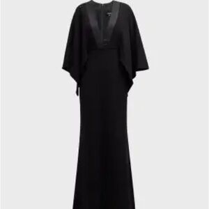 Badgley Mischka Cape-Sleeve Trumpet Gown, size 8, never worn!